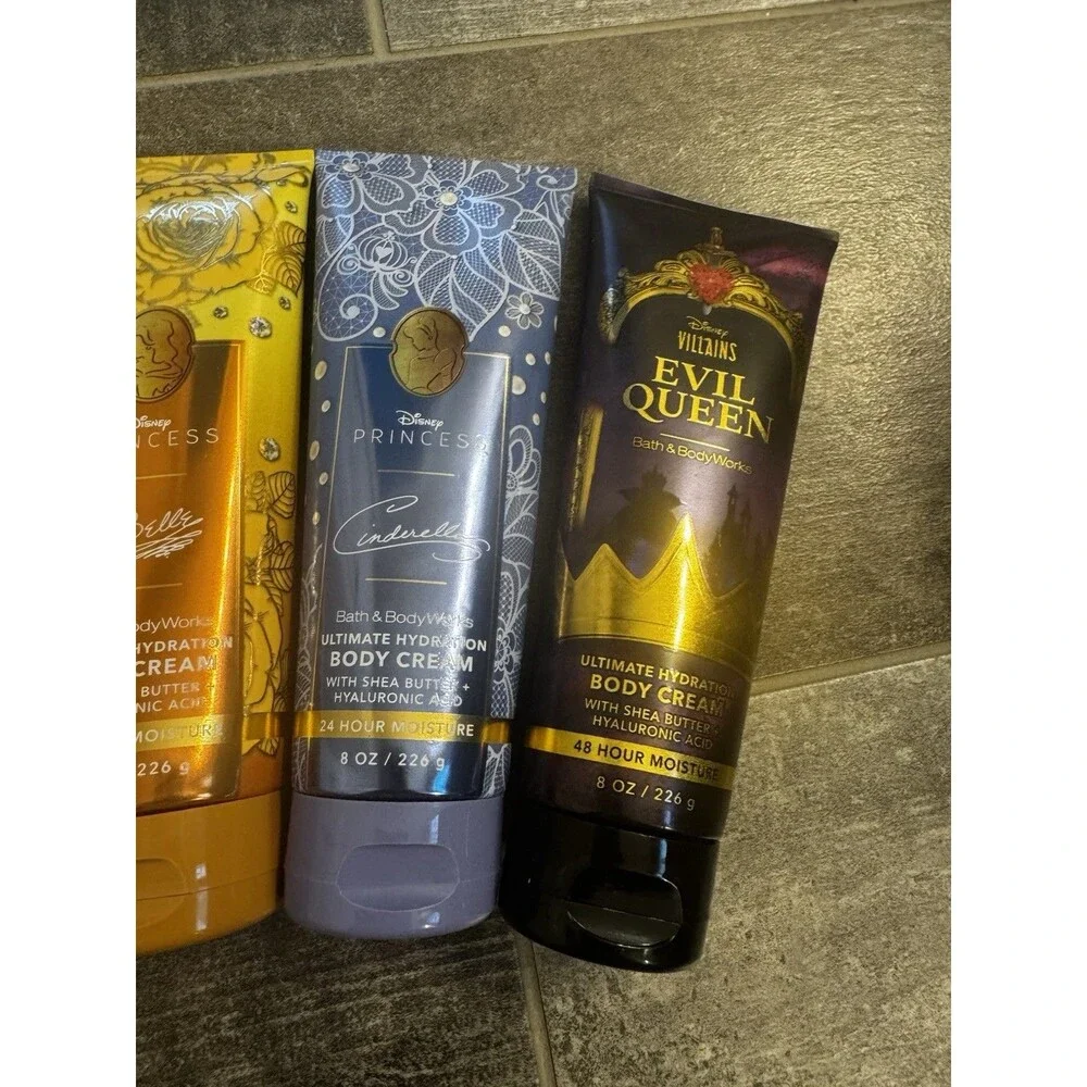 Bath and Body Works Disney Princess Lot of 5 Ultimate Body Cream 8 oz New
